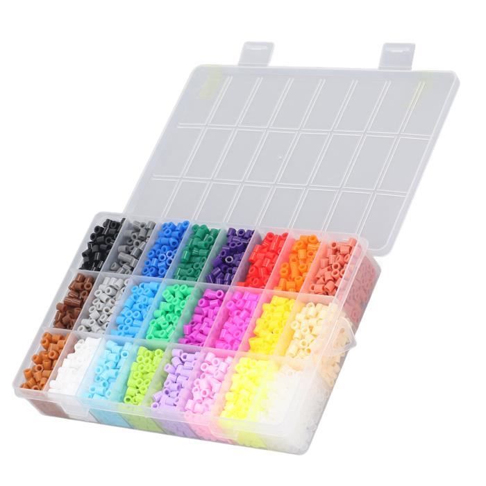BEL-Kit de perles de fusible de 5 mm Kit de perles fusibles pour enfants,  5mm, 6300 pièces, 24 couleurs, comprenant 3 pièces de - Cdiscount Jeux -  Jouets