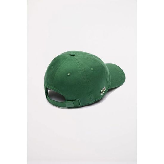 Casquette Lacoste Coton Biologique Vert Unisexe Vert Cdiscount