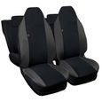 Lupex Shop Housses de siège auto compatibles pour Forfour Noir Gris Foncè-0