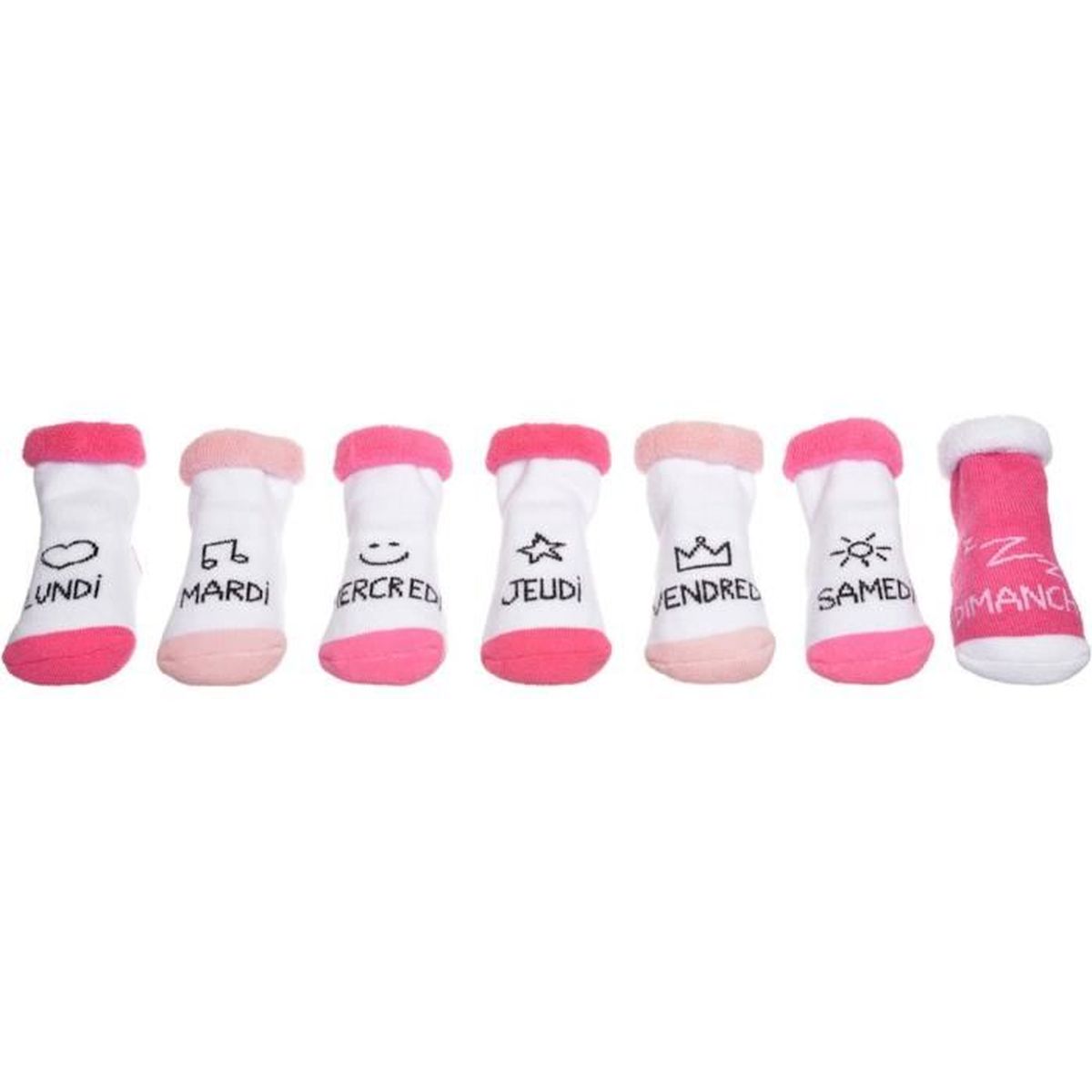 Xx Small 36 1e 010 Chaussettes Bebe Jours De La Semaine Set De 7 Paires Taille 0 6 Mois Blanc Et Rose Coton Polyester Et Elasthanne Cdiscount Puericulture Eveil Bebe Xx Small 36 1e 010 Chaussettes Bebe Jours De La Semaine Set De 7 Paires Taille 0 6 Mois Blanc Et Rose Coton Polyester Et Elasthanne Cdiscount Puericulture Eveil Bebe