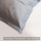 LINNEA Taie d'oreiller coton uni 60x40 Alu