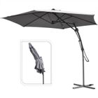 EMINZA ProGarden Parasol Suspendu Gris 300 cm Extérieur Jardin Terrasse Cour Patio 436106