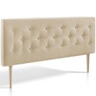 MARCKONFORT TÊTE DE LIT OSLO BEIGE 140X60 CAPITONNÉE SCANDINAVE