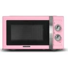 SCHNEI - SCHNEIDER SCHNEIDER - SMW23VMP - Micro ondes gril Vintage - 23 litres - 6 niveaux de puissance - Plateau tournant (27cm) - Rose