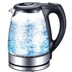 YANX Bouilloire Électrique en Verre 1.7 L Éclairage LED illumination, Avec fond en Acier Inoxydable, 2200W Sans BPA