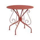 VENTE-UNIQUE Table de jardin D.80 cm en métal façon fer forgé - Terracotta - GUERMANTES de MYLIA