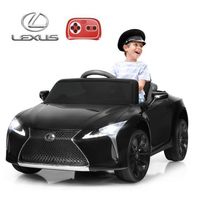 Voiture Électrique 12V Enfant - Lexus LC500 - Télécommande 2,4G - Effets Sonores Lumineux - MP3 - 37-96 Mois - Charge 30kg - Noir