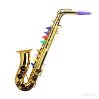 Instrument de musique saxophone musical avec pour les enfants de fête âgés de 3 ans et plus d'âge préscolaire, or, 47 x 8,5