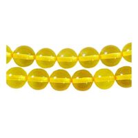 Fil de 70 perles rondes 6mm en ambre jaune clair