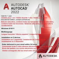 Autodesk AutoCAD 2022 Licence d'un an. Livraison numérique dans les 24 heures. 