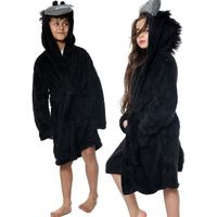 Enfants Filles Garçons Unisexe Robe de chambre Polaire Animaux à capuche Peignoir 2-13 ans