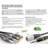 Câble adaptateur audio 2 fiches RCA 2 fiches XLR 3 broches 6 m Noir SommerCable HBP-M2C2-0600