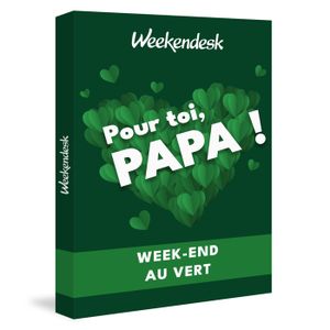 COFFRET SÉJOUR Weekendesk - Coffret cadeau- Pour toi, Papa ! Week-end au vert - 1 nuit en hôtel à la campagne ou à la montagne avec PDJ et 1