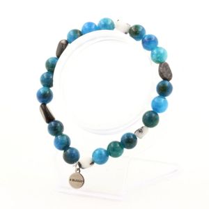 Bracelet Diopside Du Brésil - Pierre Naturelle, Taille Personnalisable - Fabriqué En France