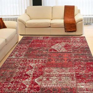 Tapis Rouge Salon 80x150 Achat Vente Pas Cher
