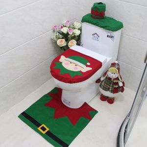 2 Pièces/ensemble Couverture De Réservoir De Toilette Et Couvercle De  Toilette Cartoon De Noël, Décoration De Maison