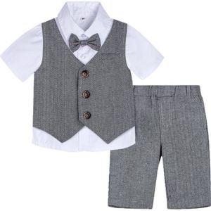 Nouveau-né Bébé Garçon Vêtements Bébé Jumpsuit Vest Bowtie Garçons 0 à 3  Mois Tenue Bébé Boy 1er anniversaire Party Wear