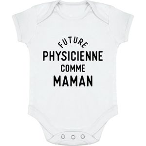 BODY body bébé | Cadeau imprimé en France | 100% coton | Future physicienne comme maman