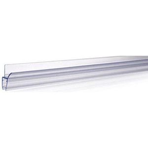 W-B Joint d'étanchéité vitre verre en silicone translucide 2 mètres Profil  Porte douche Coulisse Meuble Tablette Vitrine, hauteur 8mm épaisseur de  verre 4,5mm