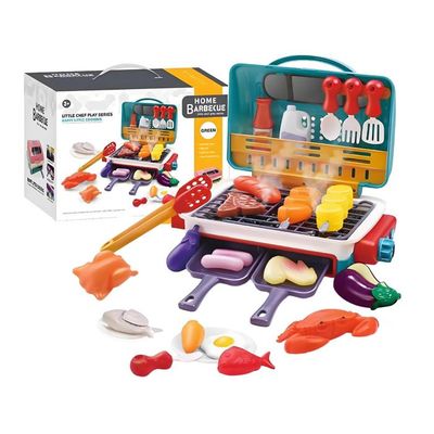 Ensemble Barbecue Sensoriel Enfant Avec Son Grésillant Et Lumières – Kit De Cuisine Imaginaire Changeant De Couleur – Jeu De Rôle En Plein Air Pour Filles Garçons – Cadeau Anniversaire Noël