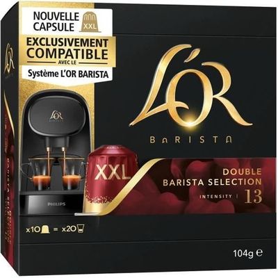 LOT DE 2 - L'OR Barista Café - 10 Capsules Double Barista Selection  Intensité 13 - Compatibles L'Or Barista - Cdiscount Au quotidien