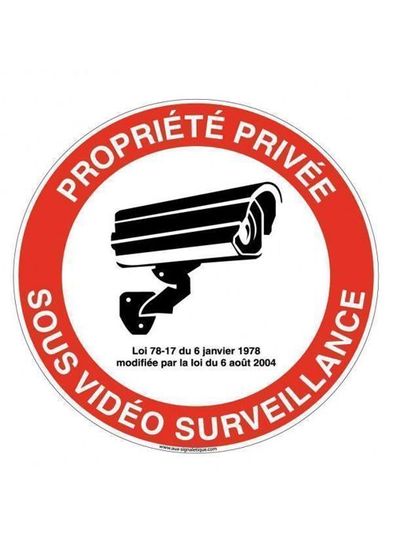 Cartello 'Proprietà Privata Con Videosorveglianza' - 210x300mm In Alluminio Dibond 3mm | AUA SIGNALETIQUE - 3