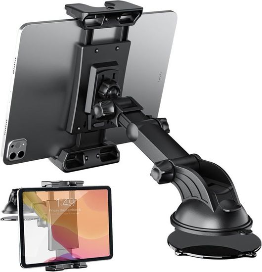 Tablette Support de Voiture, 360 Degrés Support Tablette de Pare-Brise Voiture Réglable pour