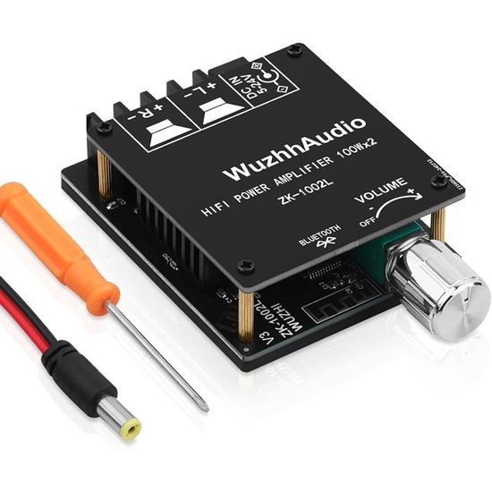 Amplificateur HiFi Bluetooth 5.0 ZK-1002L 2.0 100W X2 - Mini Amplificateur Audio Stéréo DIY