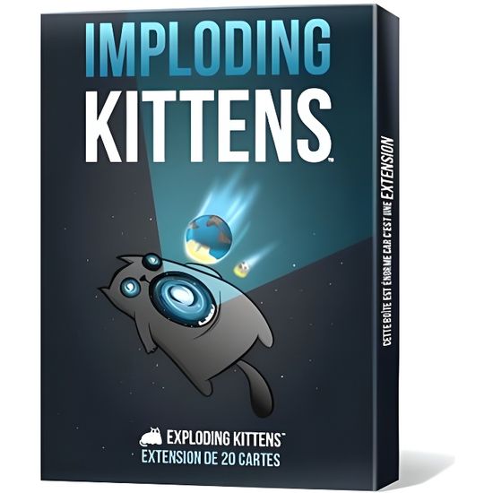 Imploding Kittens - ASMODEE - Extension du jeu de société Explosive Kittens - Jeu d'ambiance