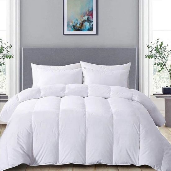 Couette PHF 155 X 220 Cm – Rembourrage 300 G/m², Microfibre Douce, Pour Toutes Saisons – Blanche