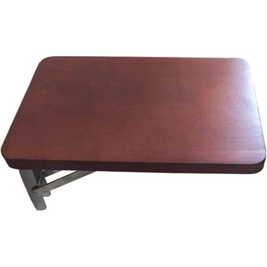 Table Pliante Murale En Pin 60 X 40 X 24 Cm - Bureau Ordinateur Gain De Place Pour Petite Surface