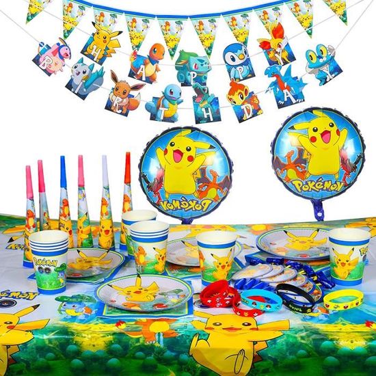 Ballon Anniversaire 5 Ans, Banderole Joyeux Anniversaire, Pokémon Pikachu  Balloon Fête d'anniversaire film d'aluminium Enfant Fête - Cdiscount Maison