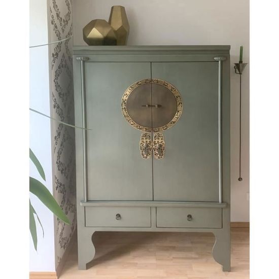 CHINOIS COMMODE ARMOIRE de Mariage Bois Massif Noir #M-HOC-Yf19 EUR 1.054,68 - FR