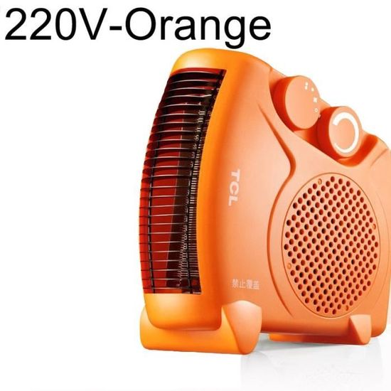 Couleur orange Ventilateur chauffant électrique, économie d