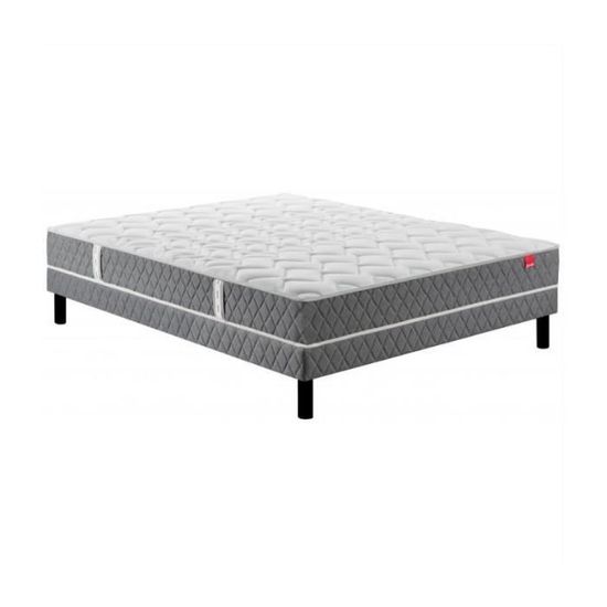 Ensemble Epeda MODE + Sommier Confort Ferme + Pieds 140x190 Ressorts