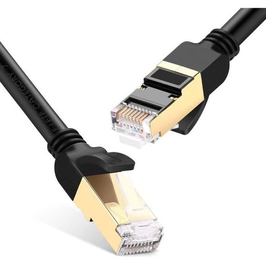 Câble Ethernet Cat6 6M / 20ft Câble LAN haute vitesse 10Gbps avec c