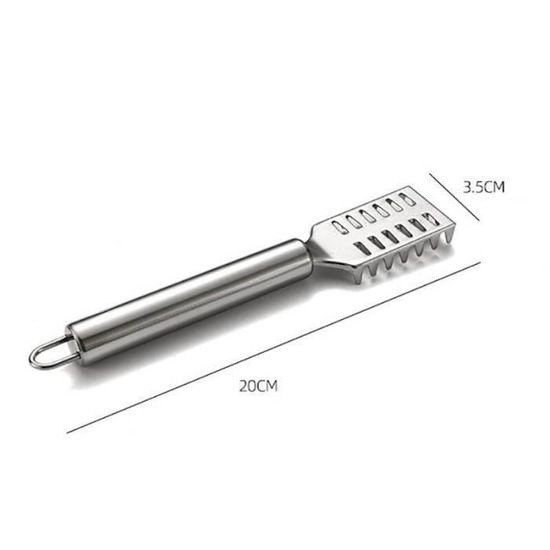 Écailleur à Poisson 2 Pièces En Inox - 23cm, Multifonction (écailer, Vider, Préparer Gingembre)