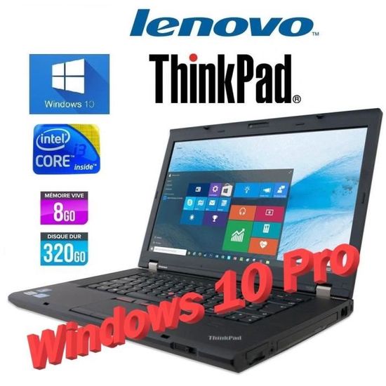 PC Portable Lenovo ThinkPad T530 - 15.6" Core i3 8 Go - 320 Go - Win 10 Pro