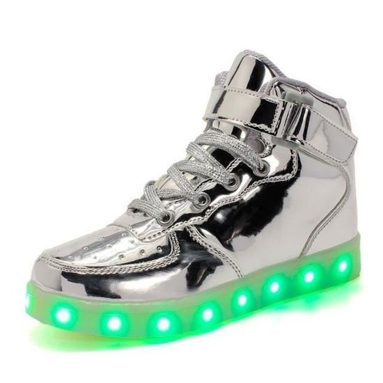 Baskets Lumineuses à LED Unisexes – Rechargeables USB, Semelle Antidérapante