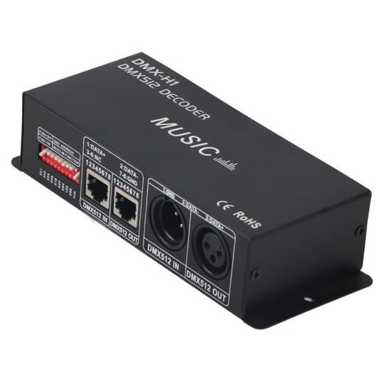 Décodeur DMX 24 Canaux – Contrôleur LED RGBW 5-24V Pour Barres De Scène Et Projets Lumière