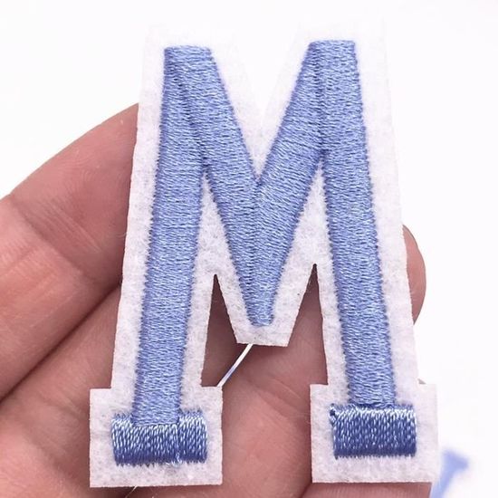 Duokon 26 Patchs de lettres Patch brodé, Couleurs Easy Iron 26 Lettre