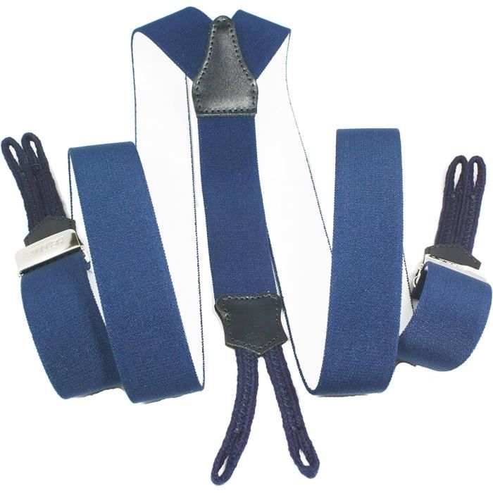 Bretelle Hercule Y Regolabili Made In France - 120cm, Poliestere/Elastan, Con Bottone - Foto 3