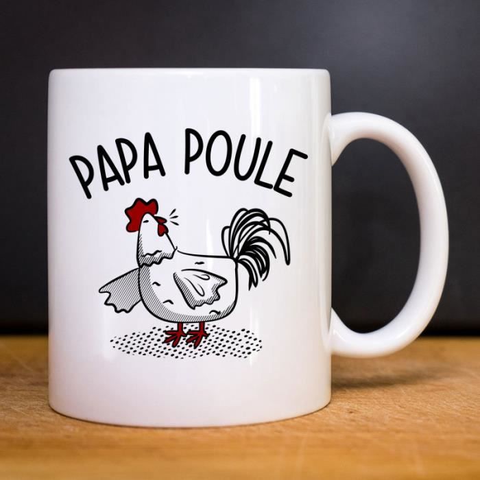 Coffret Cadeau 2 Mugs Papa Poule & Maman Poule - Céramique Colorée - Neuf Avec Emballage - Idée Fête Des Pères/Mères