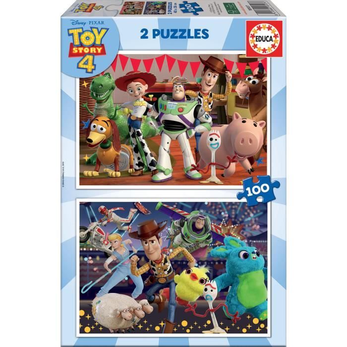 Puzzle Toy Story 4 - EDUCA - 2x100 pièces - Thème dessins animés et BD