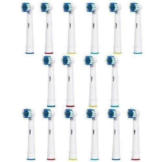 16pcs Replacement Tête Brossette Brosse à Dents Electrique pour Oral B New