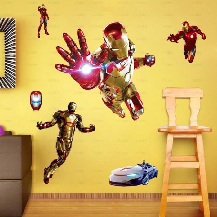 Avengers Iron Man Anime Cartoon Stickers Muraux Décoration Stickers Autocollants Papier Peint Valise