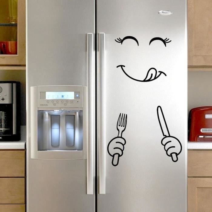 HT Sticker Frigo Emoji Délicieux Étanche Autocollant Réfrigérateur Décoration Cuisine Créatif - Style B - HTVSO827A1780