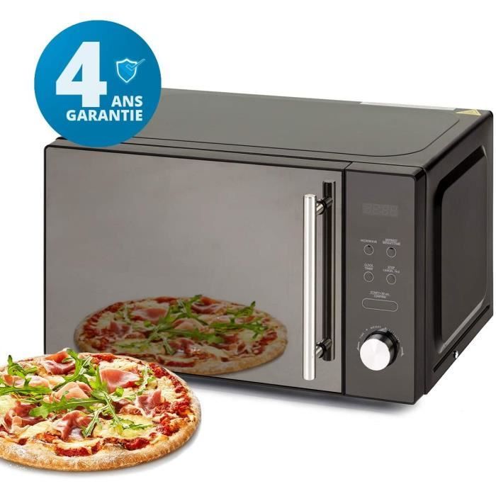 BBK, 20MWS-722T/B-M, Micro-Ondes Commandes électroniques avec la porte miroir, Noir, 20 litres, 700 Watts
