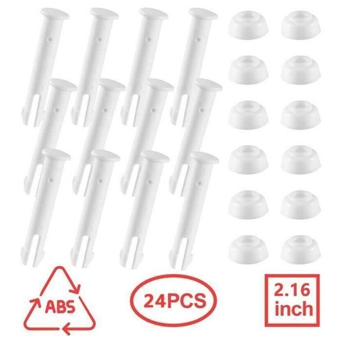 24 pcs 5,5cm Goupilles en Plastique pour Joints de Piscine pour Intex 10ft-12ft avec Joints en Caoutchouc pour série 28270-28273