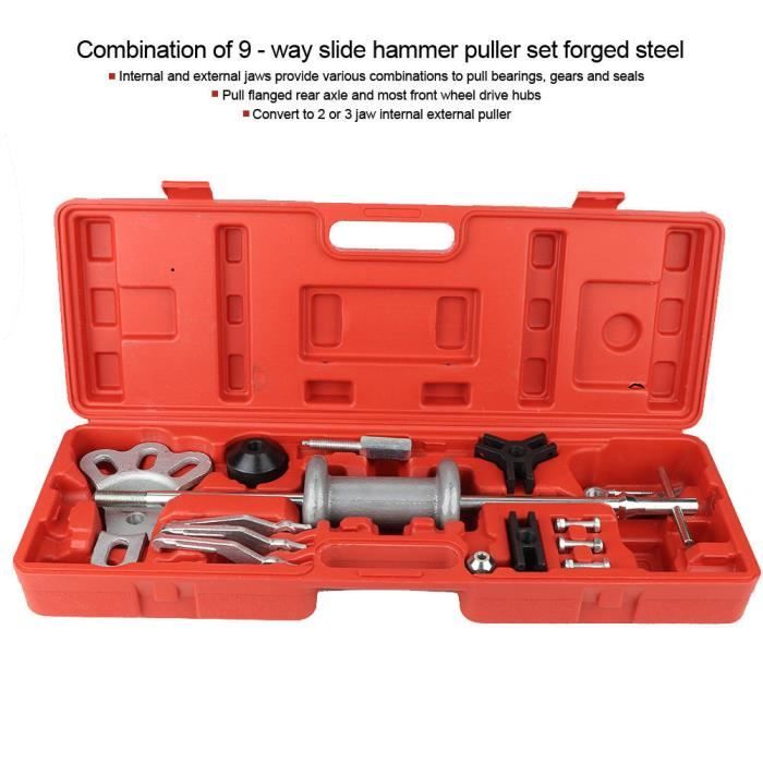 COFFRET OUTILLAGE - Marteau coulissant groupe métal durable tôle outil roulement extracteur pour voiture véhicule